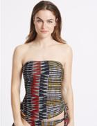 Marks & Spencer Tribal Print Bandeau Tankini Top Multi