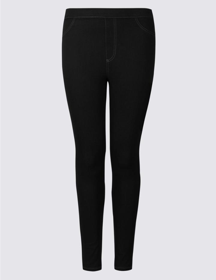 Marks & Spencer Plus Cotton Rich Jeggings Black