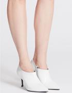 Marks & Spencer Stiletto Heel Side Zip Shoe Boots White