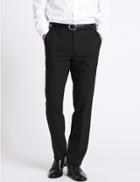 Marks & Spencer Black Tailored Fit Trousers Black