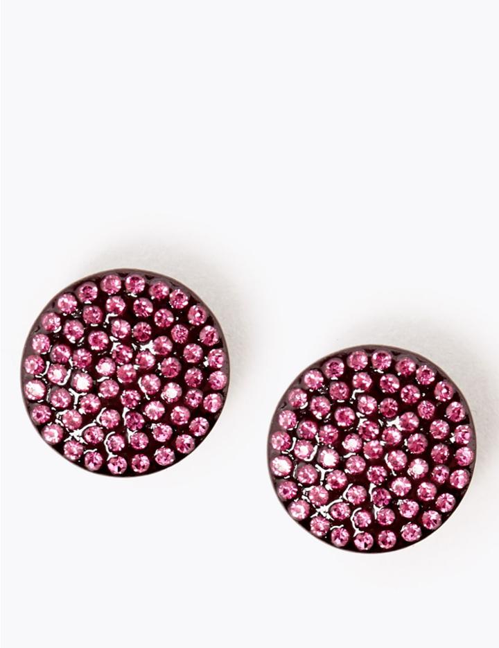 Marks & Spencer Shimmer Stud Earrings Purple