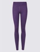 Marks & Spencer Jaspe Quick Dry Leggings Grape