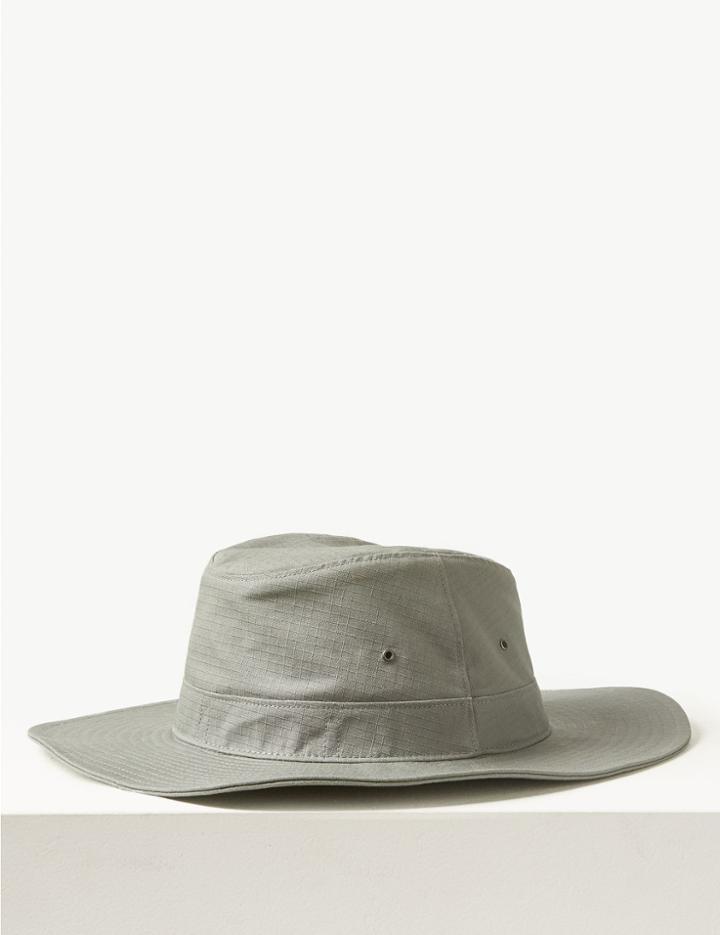 Marks & Spencer Pure Cotton Ambassador Hat With Stormwear&trade; Navy