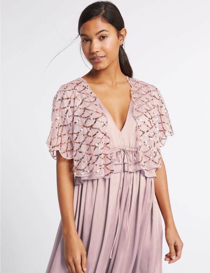 Marks & Spencer Sequin Shrug Wrap Nude