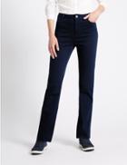 Marks & Spencer Roma Rise Straight Leg Sateen Jeans Indigo