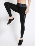 Marks & Spencer Strobe Print High Waist Leggings Black/white
