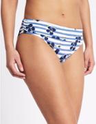 Marks & Spencer Floral Print Swim Bottoms Navy Mix