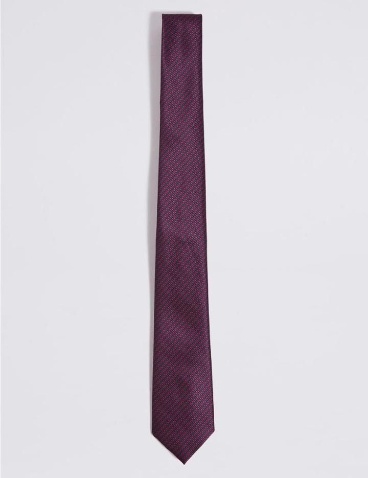 Marks & Spencer Textured Tie Navy Mix