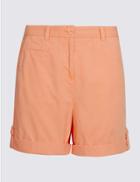 Marks & Spencer Pure Cotton Shorts Medium Coral