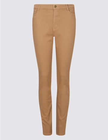 Marks & Spencer Mid Rise Slim Fit Jeans Taupe