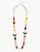 Marks & Spencer Mixed Shapes Long Necklace Wine