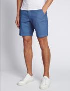 Marks & Spencer Pure Cotton Mini Spotted Shorts Blue Mix