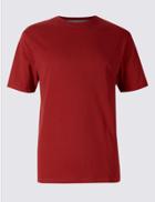 Marks & Spencer Pure Cotton Crew Neck T-shirt Dark Denim