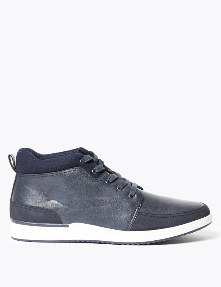 Marks & Spencer Cupped Sole Casual Boots Navy