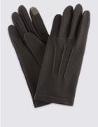 Marks & Spencer Touchscreen Jersey Gloves Grey