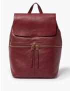 Marks & Spencer Leather Backpack Bag Bordeaux