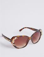 Marks & Spencer Decorated Cat Eye Sunglasses Brown Mix