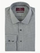 Marks & Spencer Pure Cotton Slim Fit Shirt Green Mix