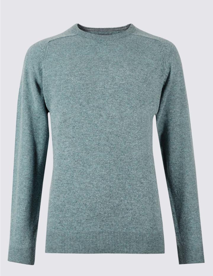 Marks & Spencer Pure Lambswool Jumper Peacock