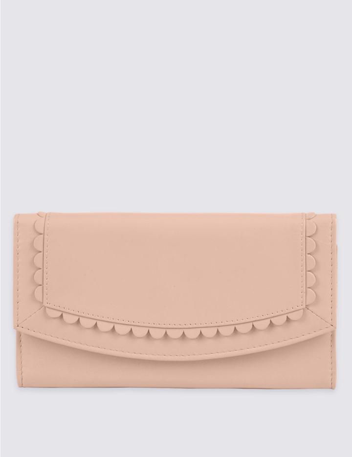 Marks & Spencer Leather Sunray Purse With Cardsafe&trade; Blush
