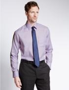 Marks & Spencer Pure Cotton Regular Fit Shirt With Pocket Lilac