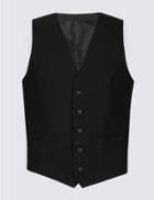 Marks & Spencer Black Slim Fit Waistcoat Black