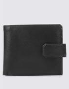 Marks & Spencer Leather Saffiano Coin Bifold Wallet With Cardsafe&trade; Black