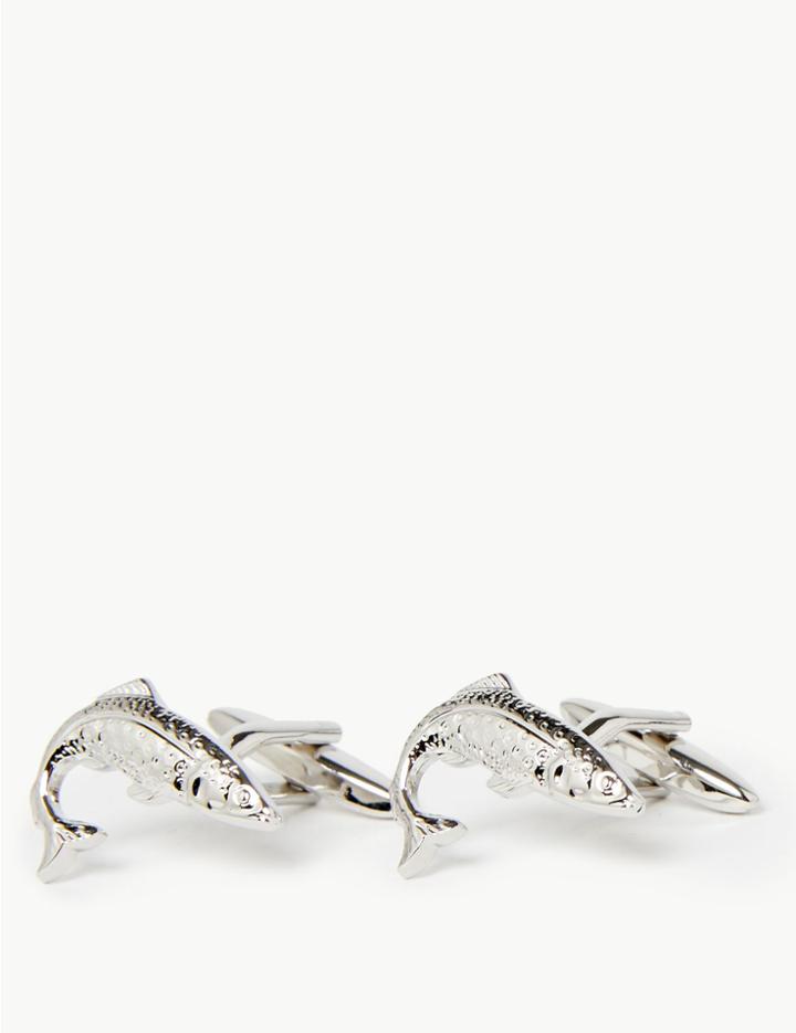 Marks & Spencer Fish Cufflinks Silver