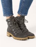 Marks & Spencer Lace-up Ankle Hiker Boots Grey