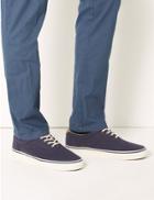 Marks & Spencer Lace-up Pump Shoes With Freshfeet&trade; Navy