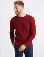 Marks & Spencer Pure Cotton Textured Jumper Red
