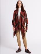 Marks & Spencer Colour Check Wrap Rust Mix