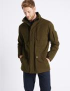 Marks & Spencer Cotton Blend Parka With Stormwear&trade; Olive