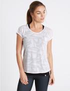 Marks & Spencer Printed Double Layer Sports T-shirt Black Mix