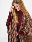 Marks & Spencer Glittery Houndstooth Wrap Burgundy