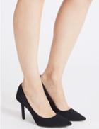 Marks & Spencer Suede Stiletto Heel Pointed Court Shoes Navy