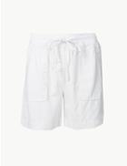 Marks & Spencer Linen Rich Chino Shorts Soft White