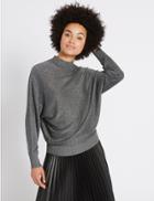 Marks & Spencer Sparkly Turtle Neck Jumper Light Grey Mix