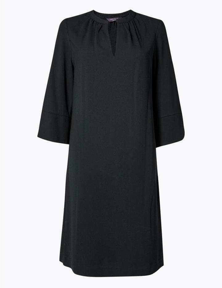 Marks & Spencer Crepe Shift Dress Black