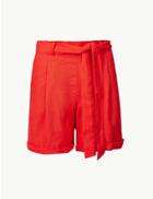 Marks & Spencer Pure Linen Chino Shorts Red