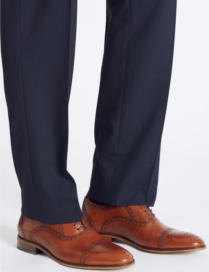 Marks & Spencer Leather Lace-up Brogue Shoes Brown