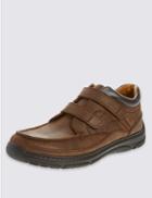 Marks & Spencer Extra Wide Leather Shoes With Freshfeet&trade; Brown