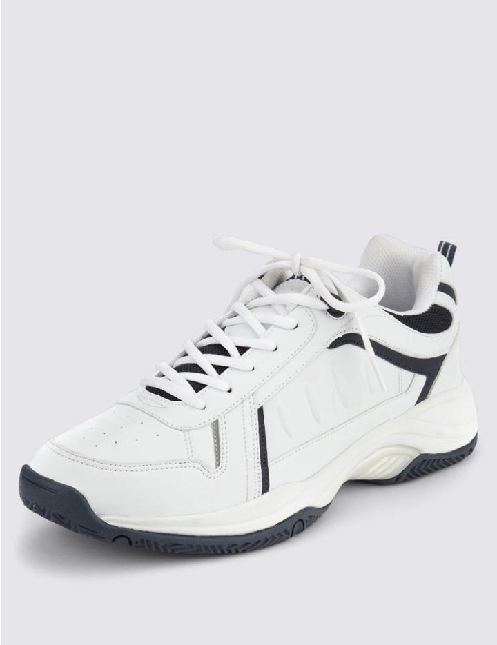 Marks & Spencer Lace Up Trainers White