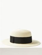 Marks & Spencer Flat Top Mid Brim Sun Hat Cream Mix