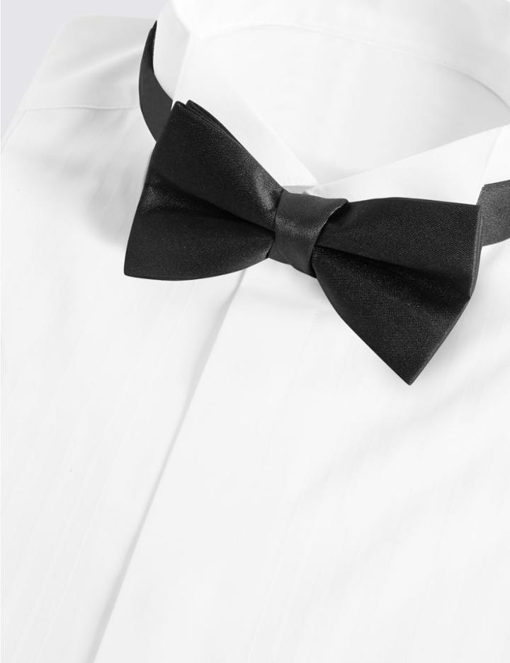 Marks & Spencer Bow Tie & Pocket Square Set Black/white