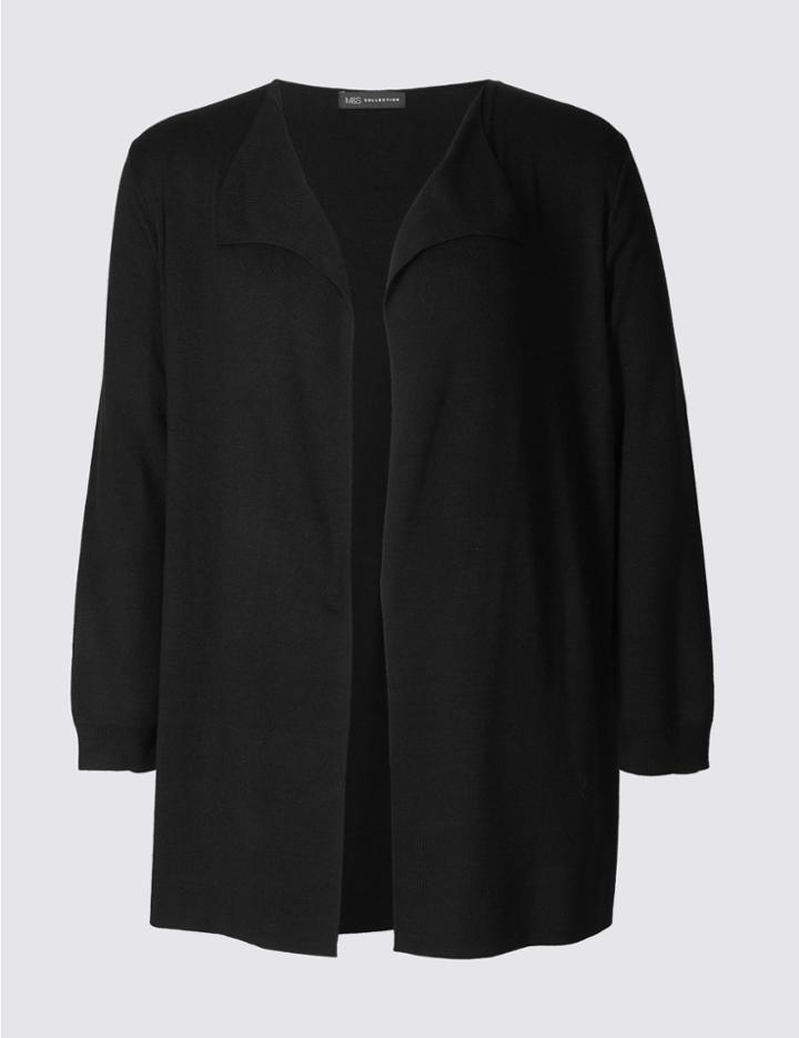 Marks & Spencer Plus Open Front Cardigan Black