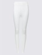 Marks & Spencer Cotton Rich Textured Leggings Soft White
