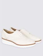 Marks & Spencer Leather Lace-up Brogue Shoes White