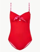 Marks & Spencer Non-wired Bandeau Swimsuit Red