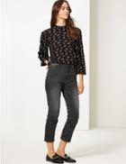 Marks & Spencer High Rise Ankle Straight Jeans Grey